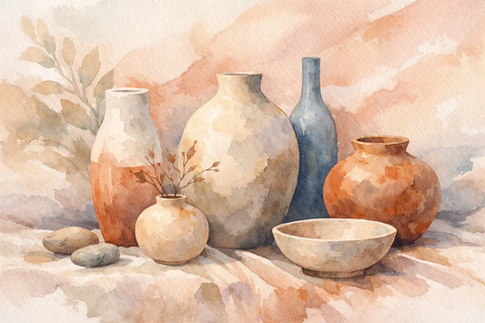 Jarrones artesanales decorativos con intención