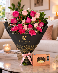 BOUQUET MAGNOLIA + CAJA DE CHOCOLATE