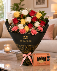 BOUQUET MAGNOLIA + CAJA DE CHOCOLATE
