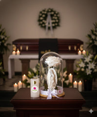 WHITE IMMORTALIZED ROSE WITH VIRGIN