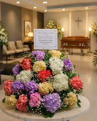 CORONA DE HORTENSIAS
